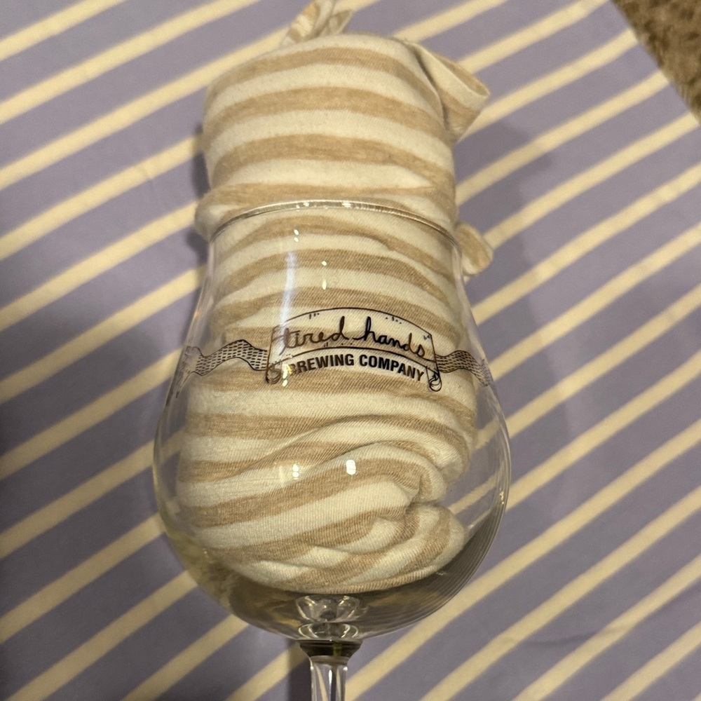 Gold Tired Hands Teeth glass